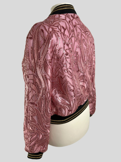 Pink Sparkling Bomberjacke Björn Roth Fashion Designer